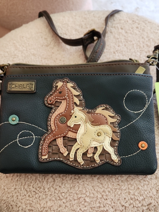 Chala Handbags - NWT- CHALA Vegan Leather Horse Crossbody Purse- New With Tags, Never Used